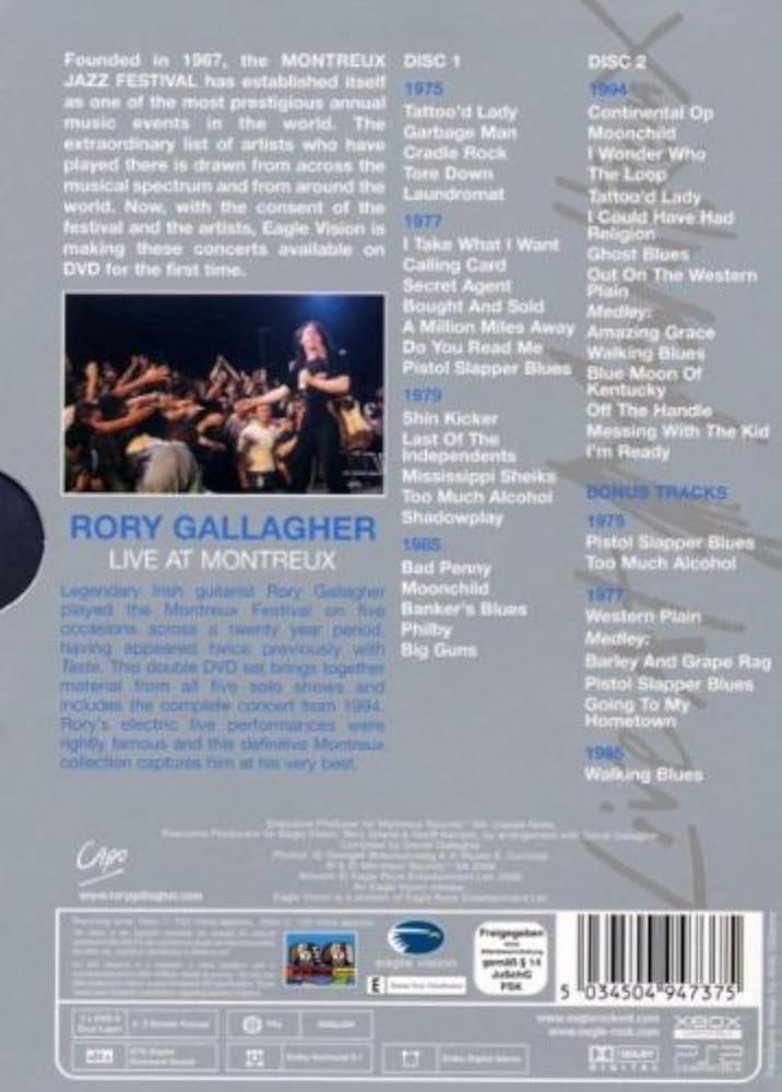 Amazon.com: Rory Gallagher Live at Montreux : Rory Gallagher